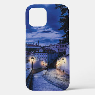 Evening street in Prague iPhone 12 Case