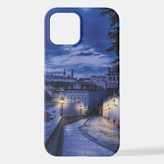 Evening street in Prague Czechia iPhone Case (Back)