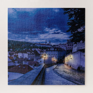 Evening street in Prague Jigsaw Puzzle