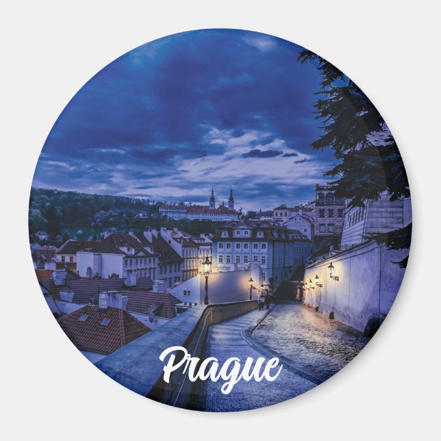 Evening street in Prague Magnet (Front)