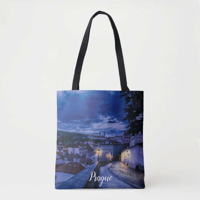 Evening street in Prague Tote Bag (Front)