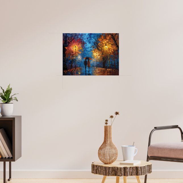 Evening Stroll in Autumn Light Poster (Living Room 3)