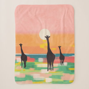 Evening Stroll in the Savannah Sherpa Blanket