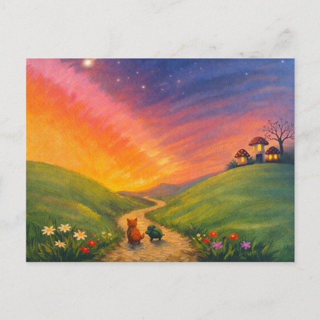 evening stroll postcard (Front)