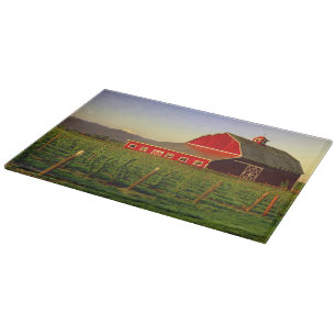 Evening sun on a barn in Washington's Skagit Cutting Board
