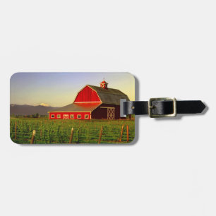Evening sun on a barn in Washington's Skagit Luggage Tag