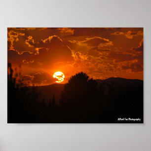 Evening Sunset Landscape Poster