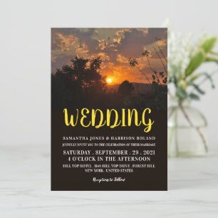 Evening Sunset, Modern Wedding Invitation