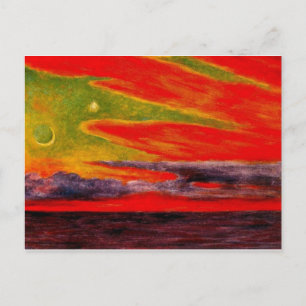 Evening Twilight at Acapulco -Rivera Painting Holiday Postcard