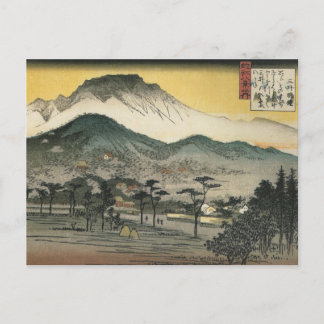 Evening view of a temple in the hills by Ando H. Postcard