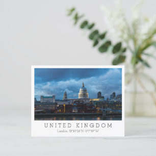 Evening view of St. Paul's Cathedral. London Postcard