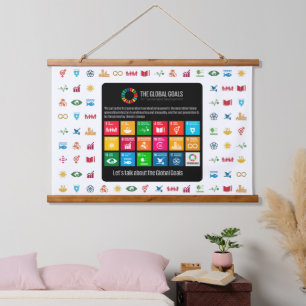 Event Backdrop SDG Wall Art for Classrooms Offices