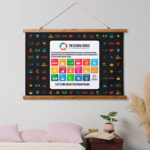 Event Backdrop SDG Wall Art for Classrooms Offices