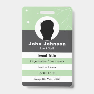 Event badge data ID badge