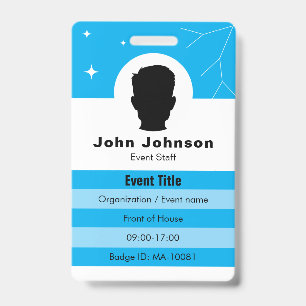Event badge is customisable ID badge