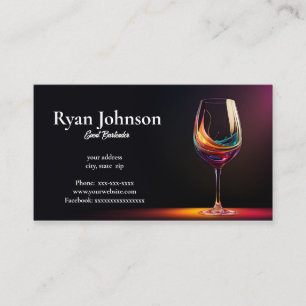 Event bartender business card