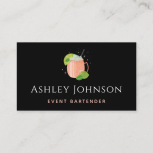Event Bartender Tropical Lime Citrus Cocktail Cool Business Card