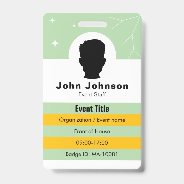 Event Coordinator ID Badge (Front)