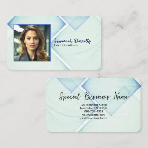 Event Coordinator Professional Square Photo Business Card