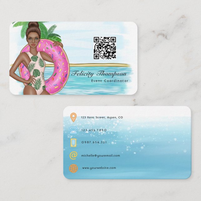 Event Coordinator QR Code Business Card (Front/Back)