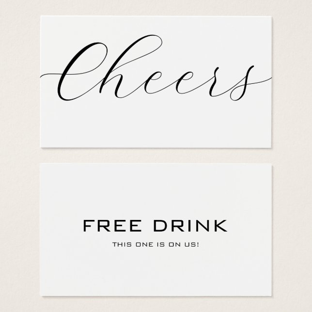 Event Corporate Drink Voucher Drink Ticket  (Front & Back)