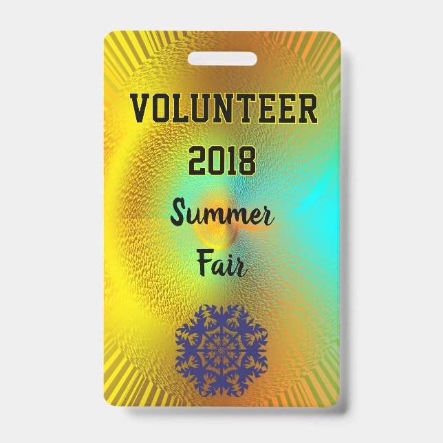 Event Entry ID Badge (Front)