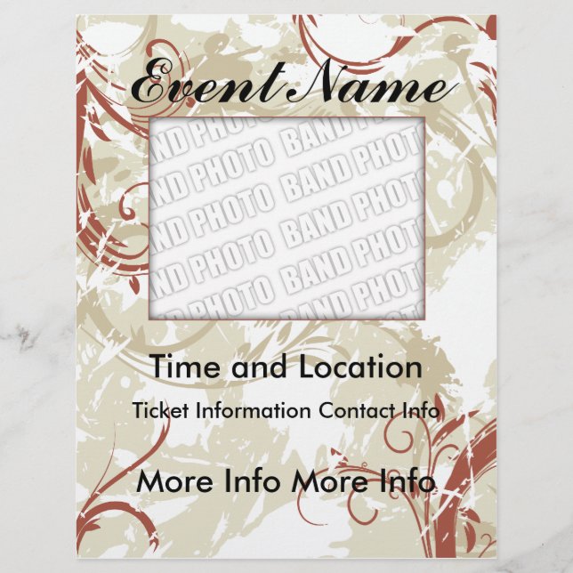 Event Floral Grunge Flyer (Front)