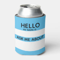 Event Hello Name Tag Ask Me About with any colour