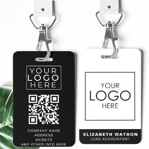 Event ID Customized Lanyard Name Tag With QR Code Badge