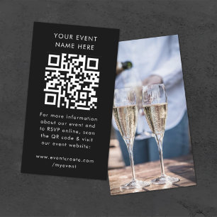 Event Invitation QR Code Photo Enclosure Cards