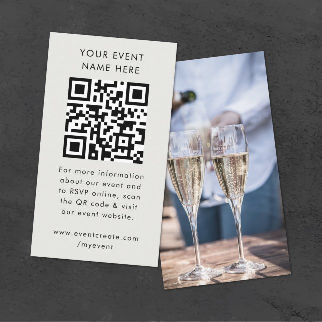 Event Invitation | QR Code Photo Enclosure Cards (Versatile event invitation enclosure card template by Guava - simple, smart and customizable)