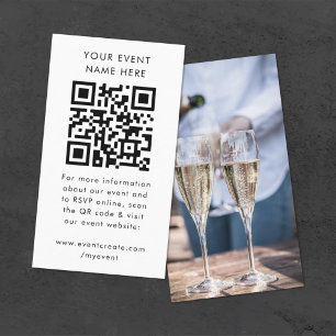 Event Invitation   QR Code Photo Enclosure Cards