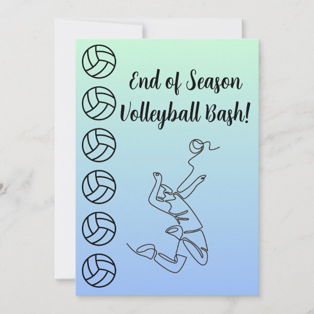 Event Name Location Sport Theme Volleyball  Invitation (Front)