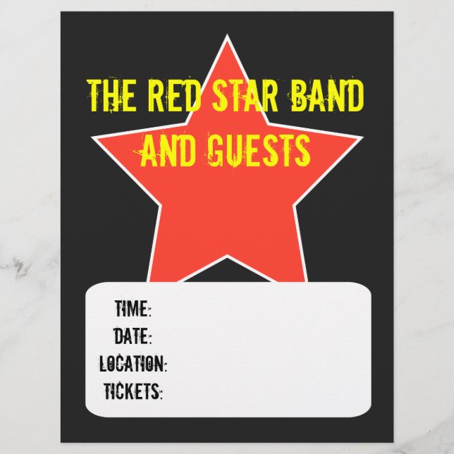 Event or Gig flyer (Front)