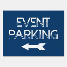 Event Parking Directional Arrow - Blue