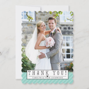 EVENT PHOTO THANK YOU simple overlay cute mint Card
