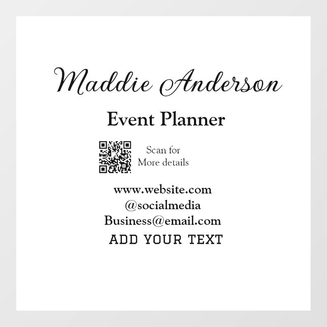 Event planner add name Q R code details website em (Sheet)