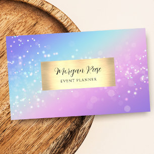 Event Planner, Bokeh Star, QR Code, Business Card