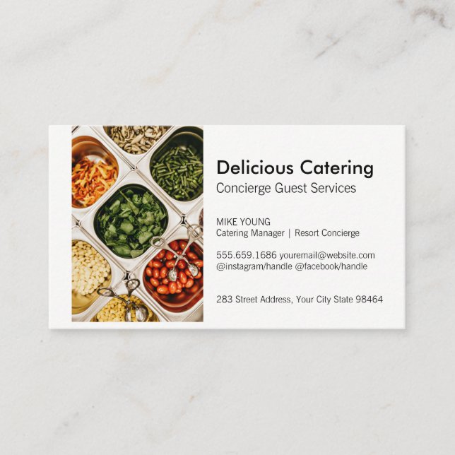 Event Planner | Catering Services | Buffet Appointment Card (Front)