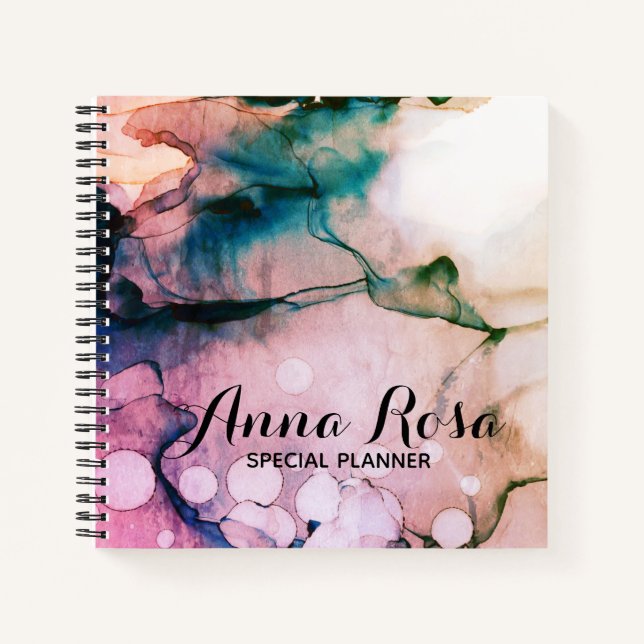 *~* Event Planner Chic Feminine Artistic Girly Notebook (Front)