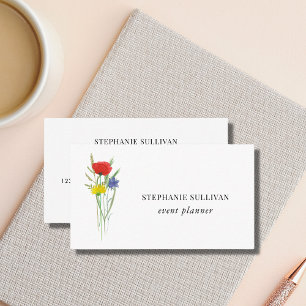 Event Planner Floral Business Card