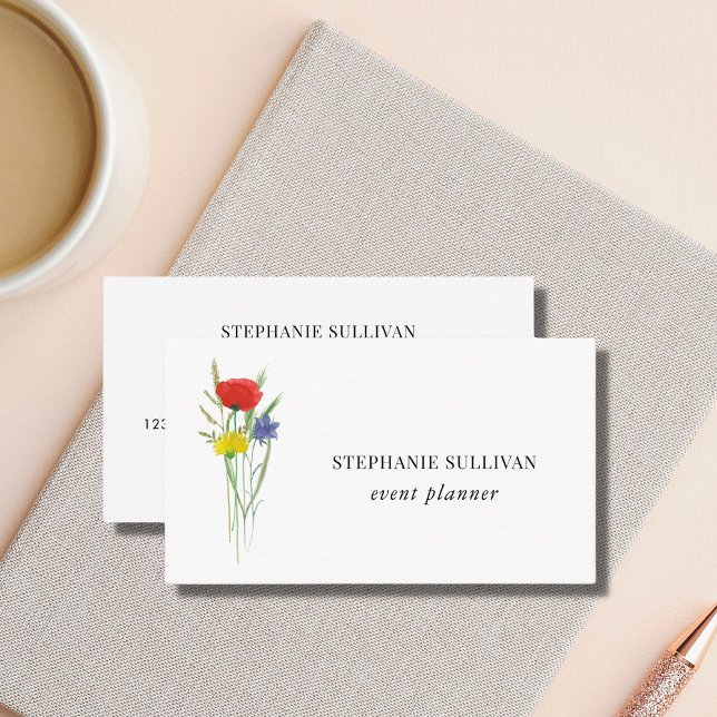 Event Planner Floral Business Card (Creator Uploaded)
