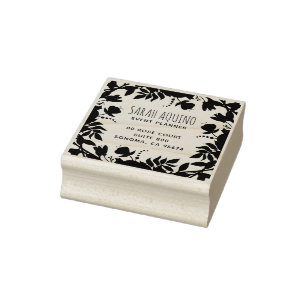 Event Planner Floral Edged  Business Rubber Stamp