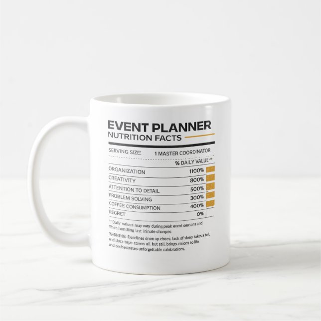 Event Planner Gift for Wedding Coordinator Coffee Mug (Left)