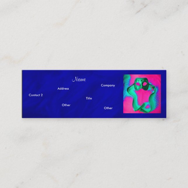 Event Planner- Masquerade I Mini Business Card (Front)