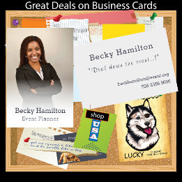Event Planner Misty Photo Template Fantastic Value Business Card