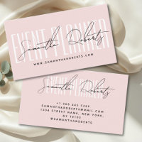 Event planner modern typography script blush pink