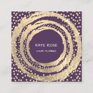 Event Planner Music Media Fashion Blogger Purple Square Business Card