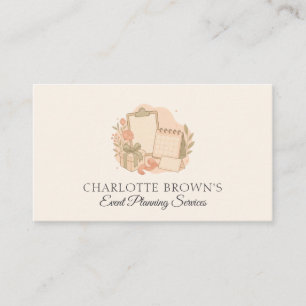 Event Planner Party Coordination Celebration Business Card