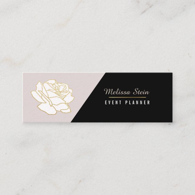 event planner profile card with rose flower (Front)